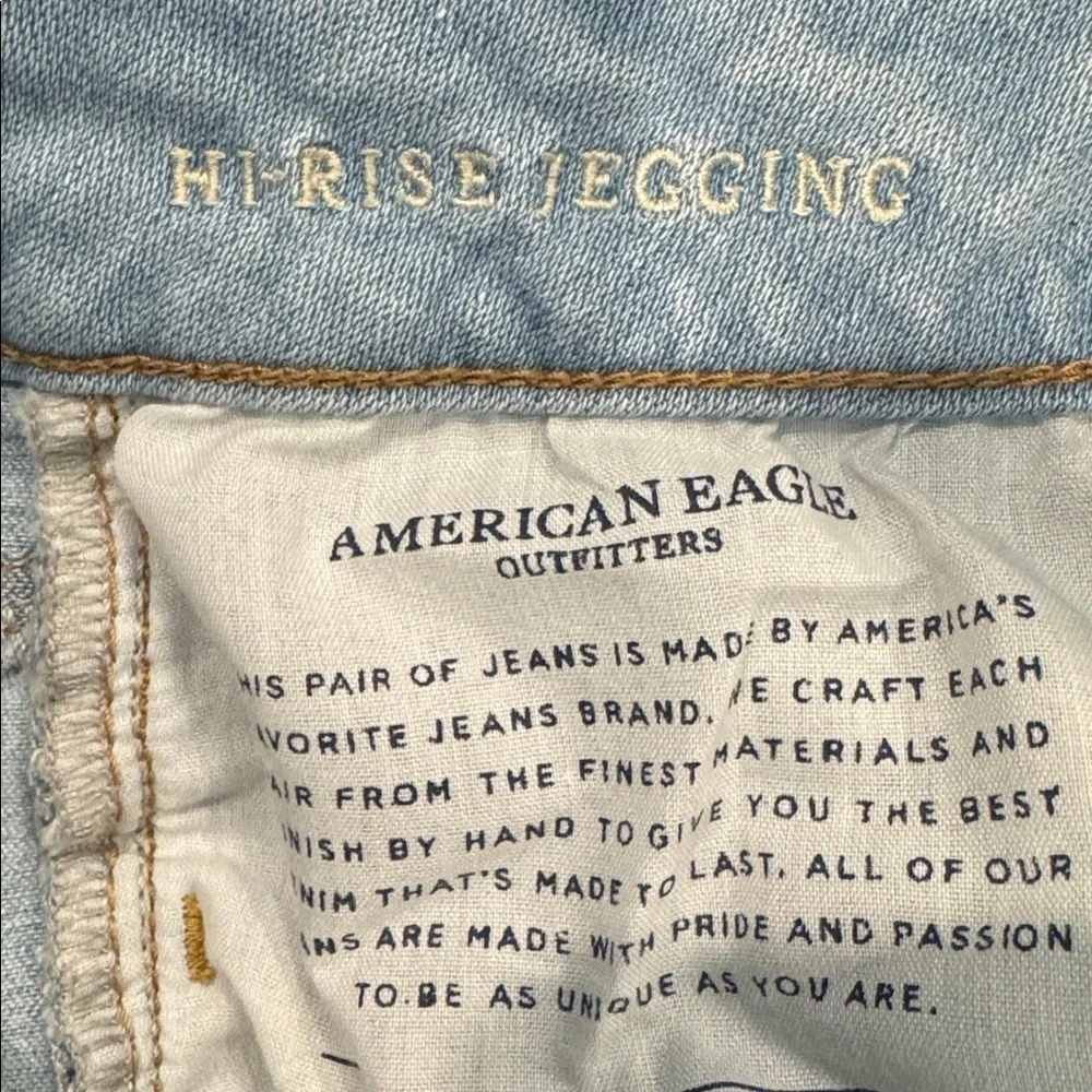 American Eagle Outfitters Super Stretch High-Rise two-tone Jeggings Size 10